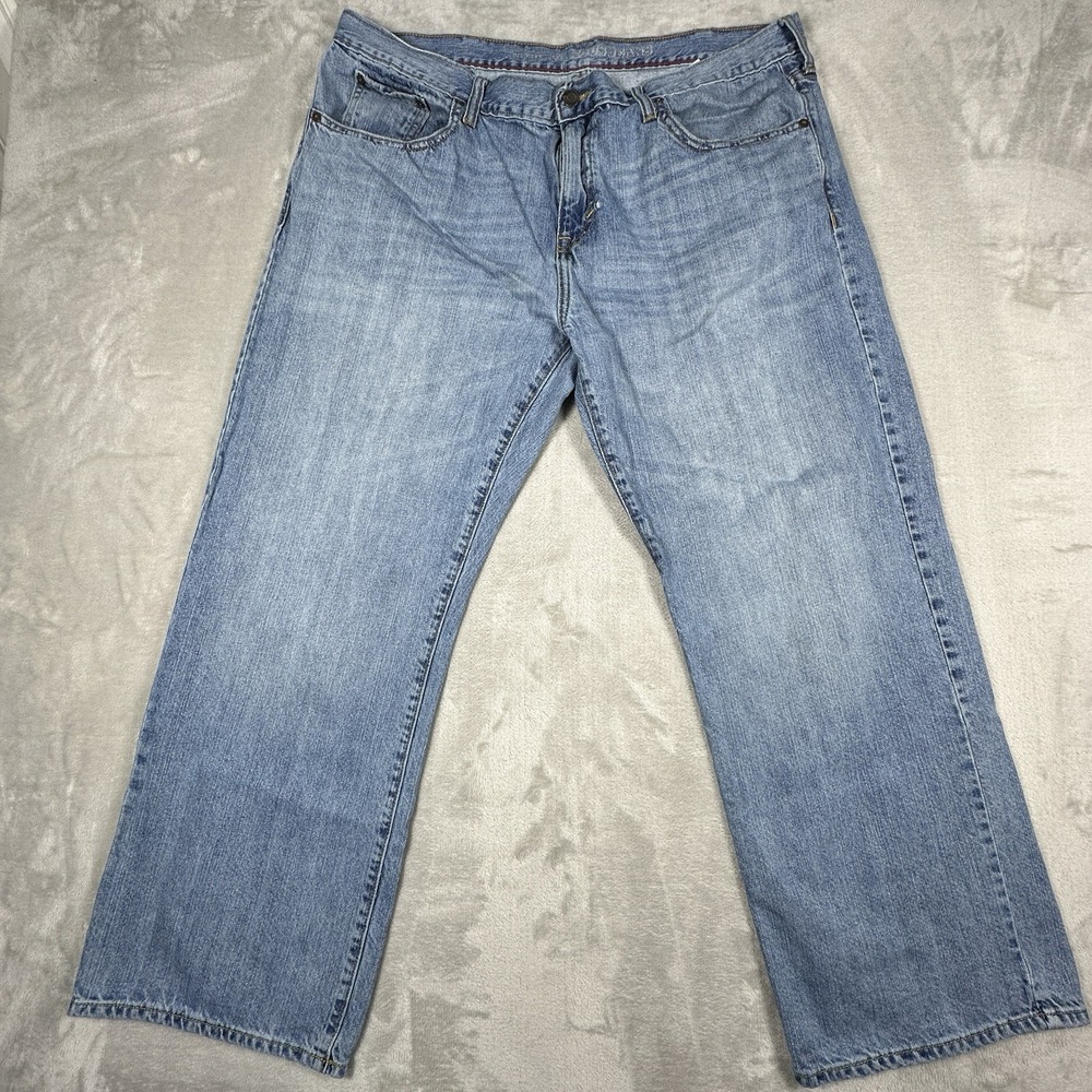 Old Navy Jeans Mens 40x30 Blue Loose Fit Stretch Grunge Baggy Denim Pants